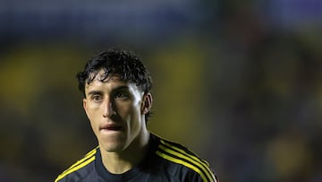 Alejandro Zendejas of America during the 12th round match between America and Santos as part of the Liga BBVA MX, Torneo Apertura 2025 at Ciudad de los Deportes Stadium, on October 04, 2025 in Mexico City, Mexico.