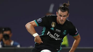 Bale, durante la Supercopa Real Madrid-United.