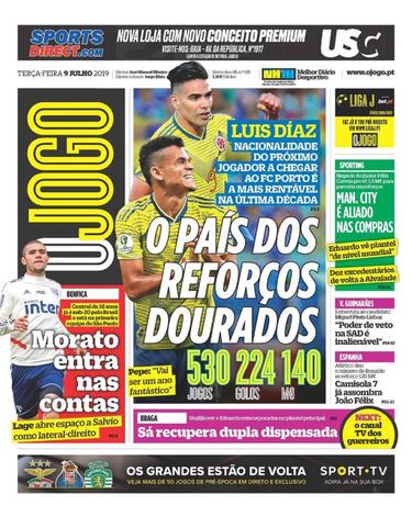 O Jogo: "Colombia, el país de los refuerzos dorados en el Porto"