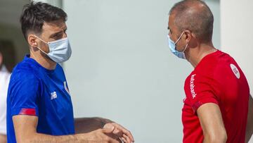 Aduriz, con Garitano en Lezama