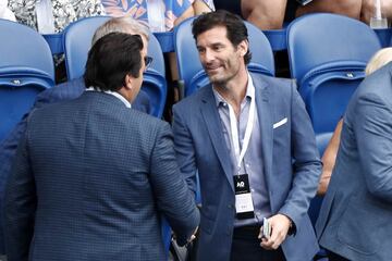 El expiloto de Fórmula 1, Mark Webber, presente en la grada. 