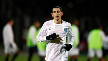 Soccer Football - Coupe de France - Round of 32 - FC Lorient v Paris St Germain - Stade Yves Allainmat - Le Moustoir, Lorient, France - January 19, 2020   Paris St Germain&#039;s Angel Di Maria during the warm up before the match      REUTERS/Stephane Mahe