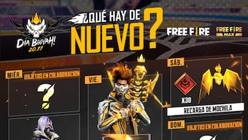 Free Fire: agenda semanal del 17 al 23 de noviembre, con Torre Booyah y Esqueleto Alfa