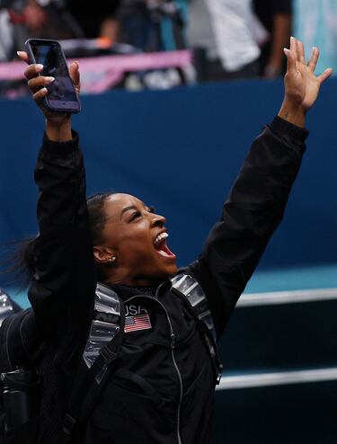 A la gimnasta estadounidense se le ha visto visiblemente feliz a medida que iba transcurriendo la clasificación. 