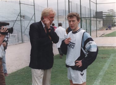 El técnico fue el gran guía desde el banquillo de La Quinta del Buitre, con cuyo vuelo levantó tres Ligas consecutivas.