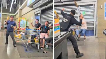 Violenta pelea entre guardias y delincuentes en un supermercado en Maipú conmociona a todos en Chile