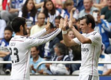 Gareth Bale e Isco celebran el 1-5.
