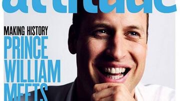 El príncipe Guillermo posa en la portada de Attitude, la revista gay por excelencia del Reino Unido después de reunirse con la revista y con miembros del colectivo LGBT en el Palacio de Kensington. @attitudemag
