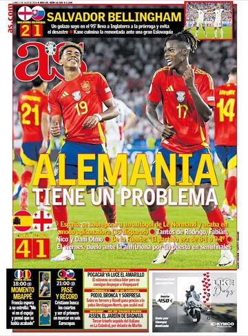 Las portadas de AS de julio