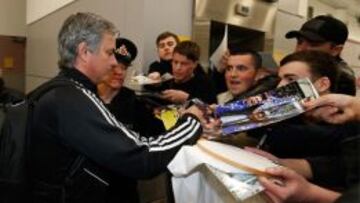 Mourinho, a su llegada a Manchester