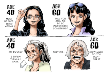 One Piece a los 40 y 60 años