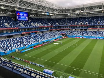 Así está el césped de Kaliningrado a 24 horas del partido de España