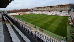 Interior del Estadio de Vallecas.