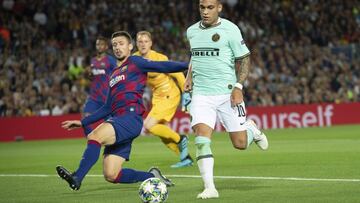 14/07/20 FOTO ENVIADA
 31/10/19 PARTIDO CHAMPIONS LEAGUE      
 FASE DE GRUPOS GRUPO F 
 BARCELONA - INTER DE MILAN 
 LAUTARO MARTINEZ CLEMENT LENGLET