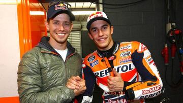 Stoner con M&aacute;rquez.