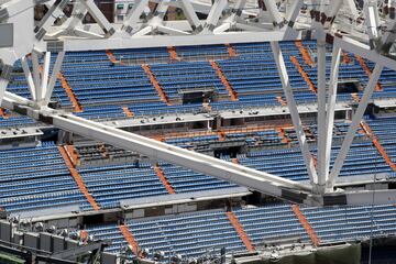 El avance de las obras del estadio Santiago Bernabéu