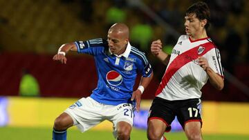 Foto del partido del 16 de julio de 2014 entre Millonarios y River Plate en Bogot&aacute;.