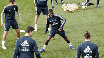 Vinicius, durante el &uacute;ltimo entrenamiento del Real Madrid.
 
 
 
 
 
