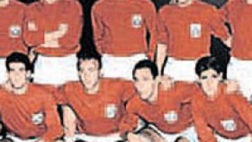 Di Stéfano, posando con la camiseta del Mallorca