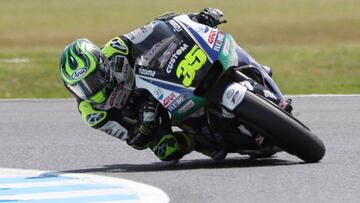 MLB01. PHILLIP ISLAND (26/10/2018.- Cal Crutchlow de Reino Unido para LCR Honda Castrol en acción durante la primera sesión de práctica de MotoGP para el Gran Premio de Motociclismo de Australia 2018, en Phillip Island, Victoria, Australia, el 26 de octubre de 2018. EFE / DAVID CROSLING / PROHIBIDO SU USO EN AUSTRALIA Y NUEVA ZELANDA