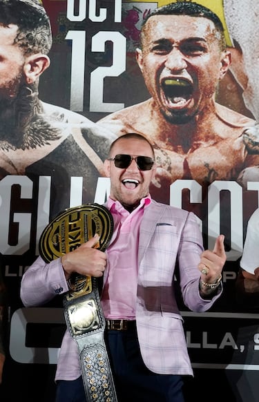 Conor Mcgregor, protagonista de la rueda prensa en el Hotel Hard Rock, presentando la velada de Bare Knuckle Fighting Championship (BKFC) entre Franco Tenaglia y Tony Soto.