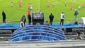 <b>SIN PÚBLICO. </b>Lo que faltaba de esta vuelta de los cuartos de final de la Copa del Rey se jugó en el Coliséum Alfonso Pérez de Getafe sin ningún espectador en las gradas.