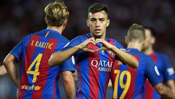 Munir, tras anotar un gol.