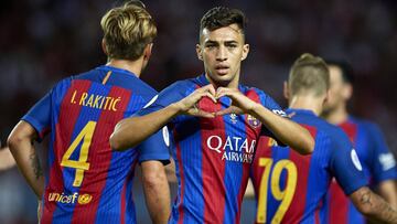 Munir, tras anotar un gol. 