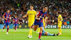 Pedri celebra el primer gol de la temporada para el Barcelona. 

