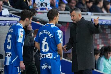 La angustia com¨²n de Mach¨ªn y Diego Mart¨ªnez en el Espanyol