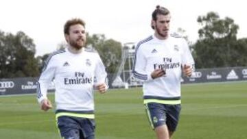 Illarramendi, con Bale en un entrenamiento.