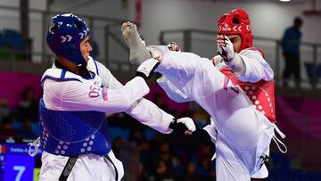 Carlos Sansores durante una pelea en los Juegos Panamericanos de Lima