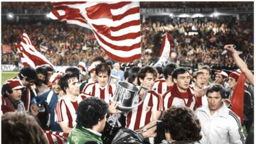 Alegría tras el título de 1984