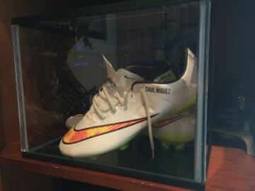 Las botas con las que marcó su primer gol al Real Madrid.