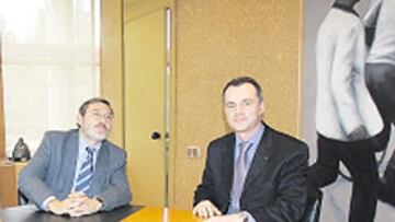 <b>REUNIÓN. </b>Jaime Lissavetzky (izq.) junto a Olivier Rabin (AMA).