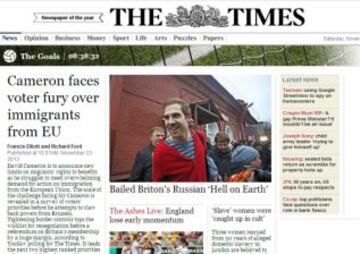 Portadas de la prensa extranjera