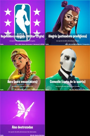 Todas las variantes de cosm&eacute;ticos nuevas del parche 19.40 de Fortnite