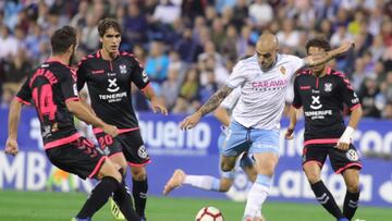 Zaragoza 1 - Tenerife 1: goles, resultado y resumen del partido