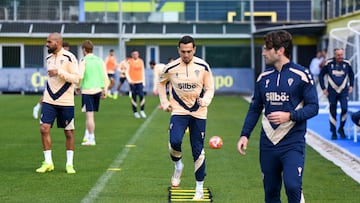 Gonzalo Escalante en un entrenamiento en la Ciudad Deportiva.