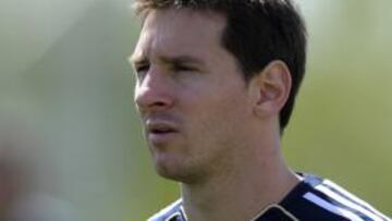 Cansado por el viaje, Messi no participó en el entreno