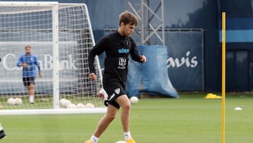 Aleix Febas durante un entrenamiento.