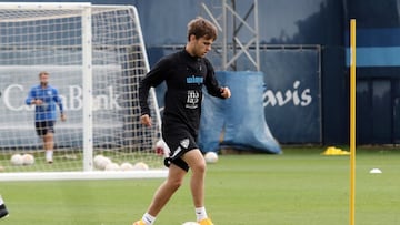 Aleix Febas durante un entrenamiento.