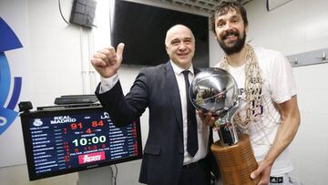 Pablo Laso y Sergio Llull.