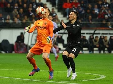 Marc-Andr¨¦ ter Stegen y Filip Kostic.