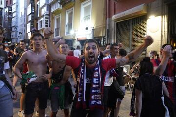 Los aficionados del Baskonia celebraron el triunfo de su equipo.