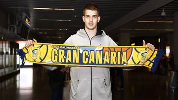 Nicolás Brussino, a su llegada a Gran Canaria.