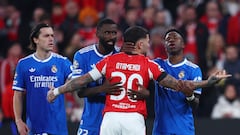 Footage shows Rudiger tried to defuse the situation during Vinicius celebration of goal