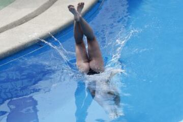 El sensual piscinazo de la Reina del Festival de Viña