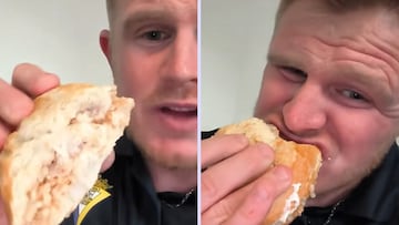 Bocadillo de paella hecho por tiktoker