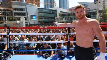 Canelo, el 'Rey' de LA: entrenamiento a reventar